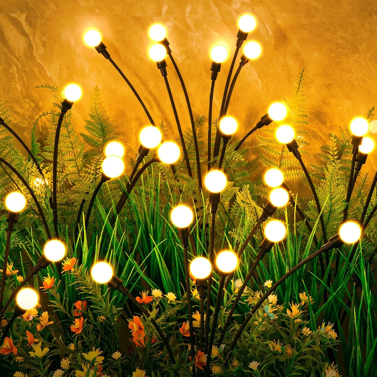 ASMAD Solar Lights Outdoor(4 Pack-32 LEDs),Solar Garden Lights,Fairy Lights