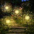 2 Pack Solar Firework Lights Outdoor, Garden Decor, Warm White