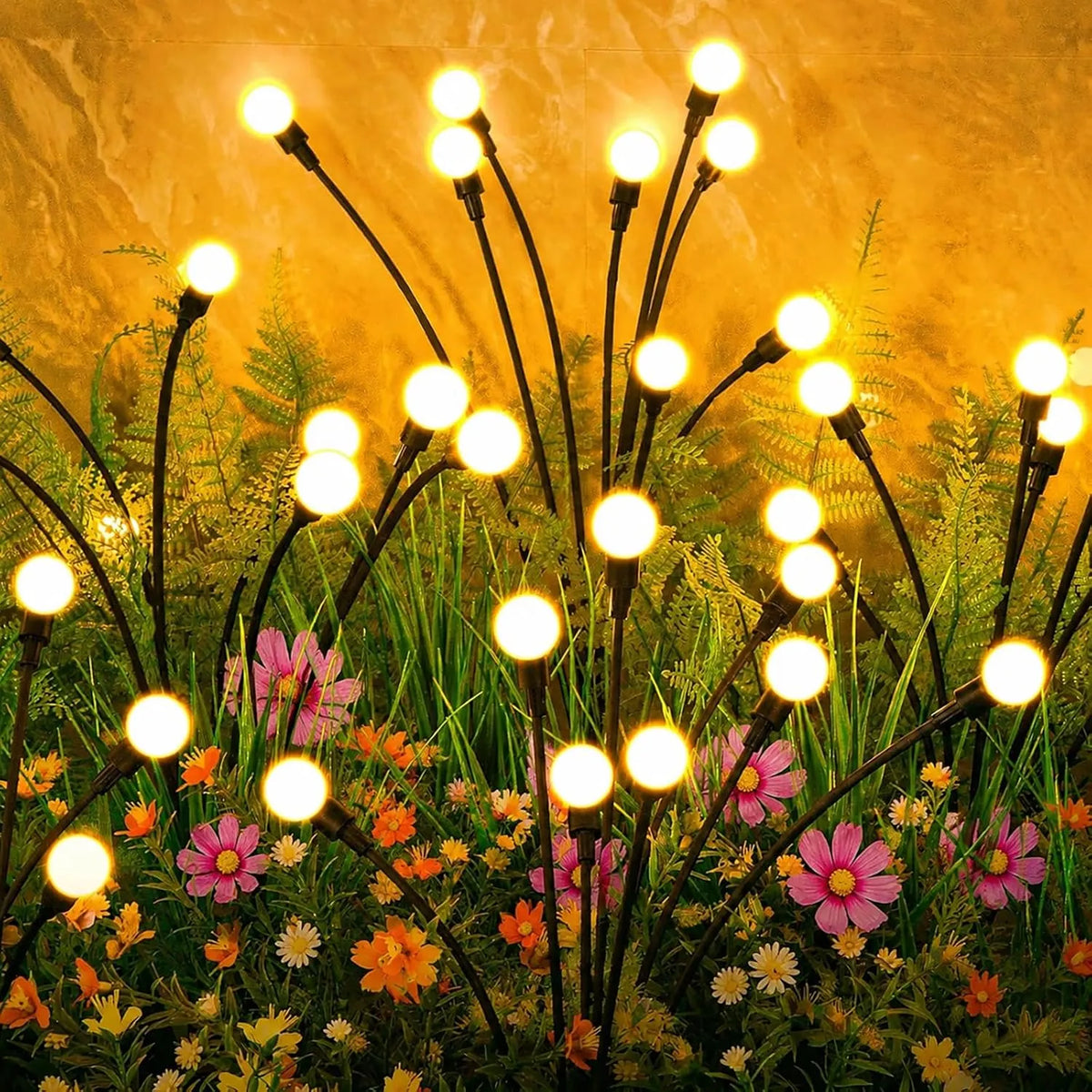 ASMAD Solar Lights Outdoor(4 Pack-32 LEDs),Solar Garden Lights,Fairy Lights